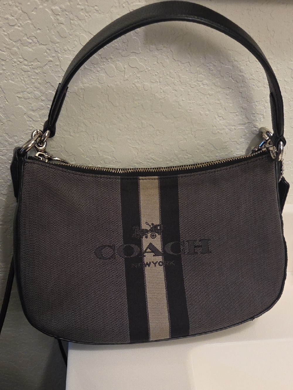 Coach Horse And Carriage Jacquard Sutton Shoulder Bag/Crossbody